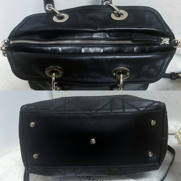 Authentic Dior Gorgeous Black Medium Leather Cannage Granville Bag - Picture 11 of 16